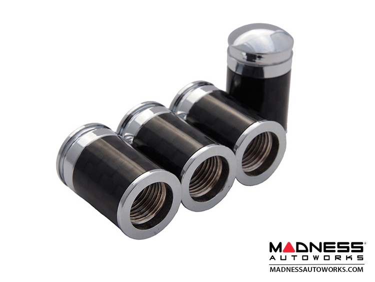 Valve Caps (4) V3 Carbon Fiber w/ Polished Tip